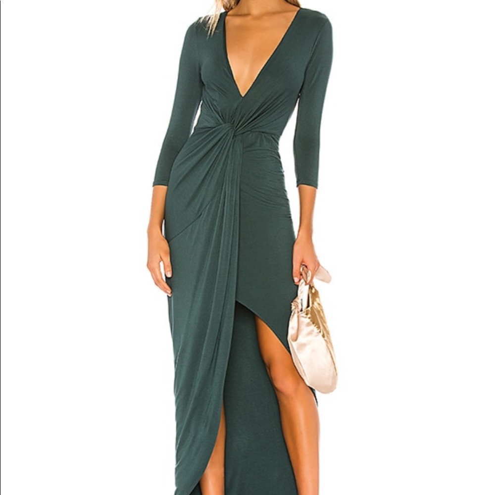 Formal green maxi dress